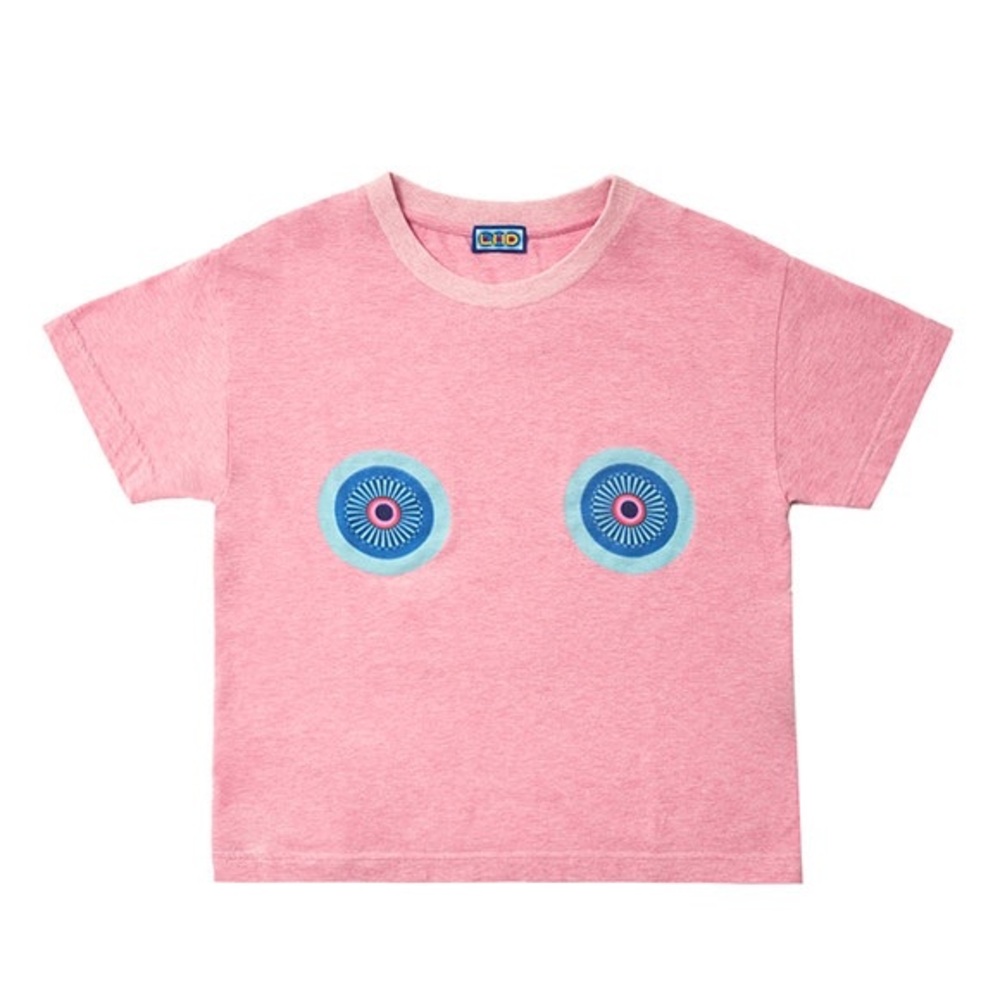LIID Pink T-Shirt with Blue Eye Design